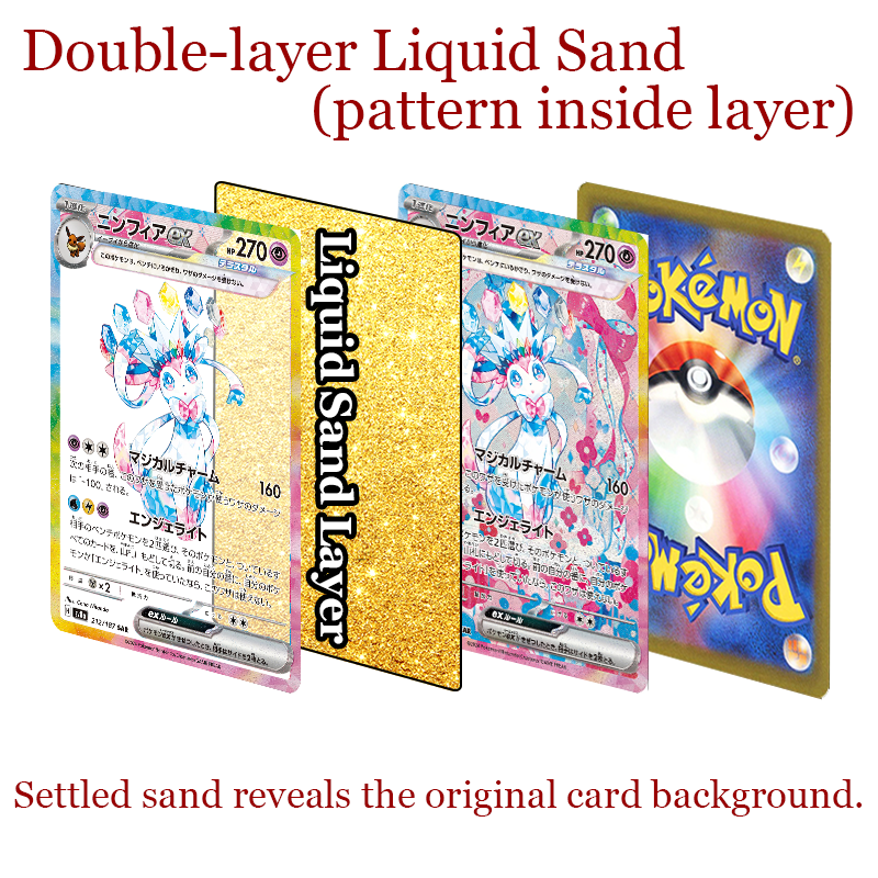 Mega Charizard X EX Card Quicksand Keychain